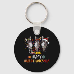 Chaveiro Donkey Happy Hallothanksmas Dia das Bruxas