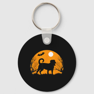 Chaveiro Dono de Labrador Retriever Preto de Halloween