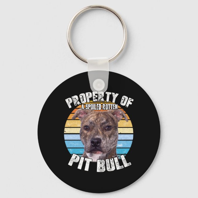 Chaveiro Dono de Pitbull Pit Bull Pittie Brindle Amante (Frente)