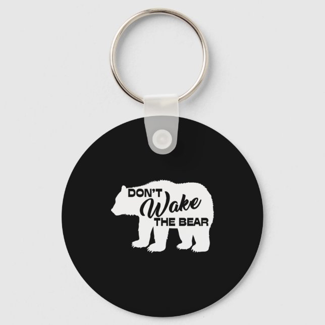 Chaveiro Don't Wake The Bear Funny Bear Silhouette Graphic  (Frente)