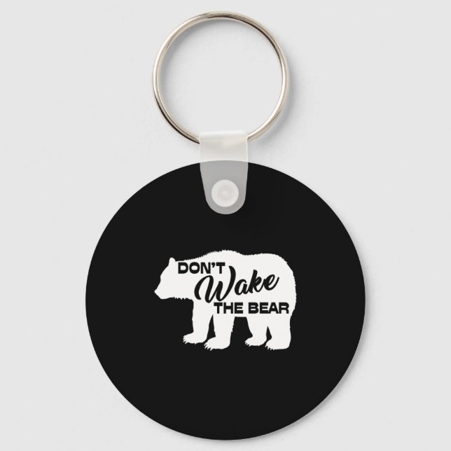 Chaveiro Don't Wake The Bear Funny Bear Silhouette Graphic  (Frente)