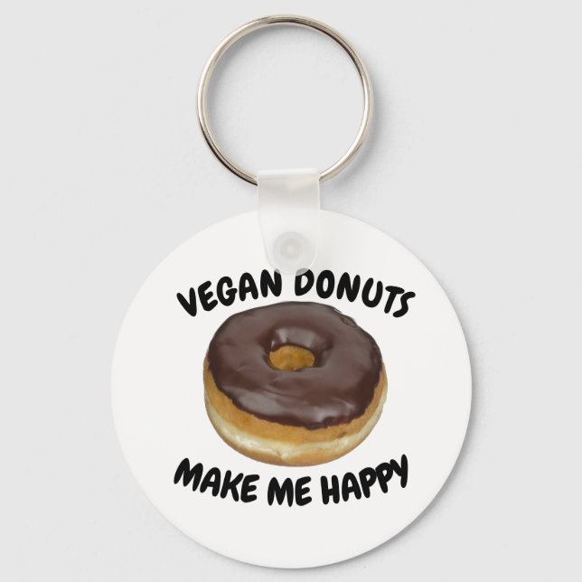 CHAVEIRO DONUT VEGANO ME FAZ FELIZ (Frente)
