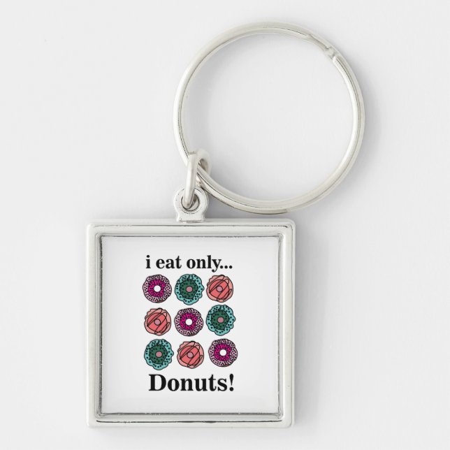 Chaveiro Donuts Eu Como Apenas Donuts (Frente)