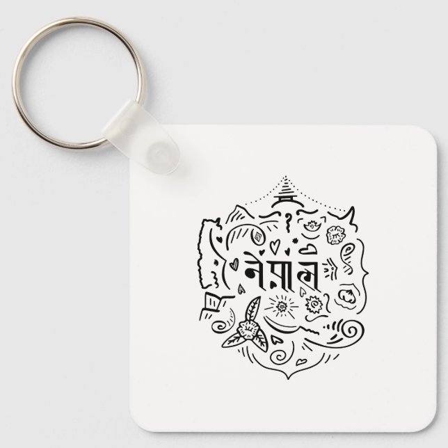 Chaveiro Doodle do Nepal (Frente)