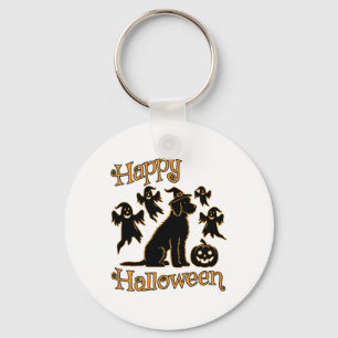Chaveiro Doodle Silhouette Happy Halloween