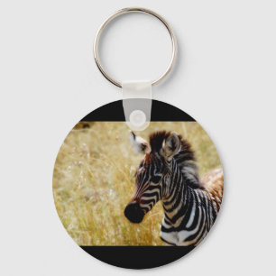 Chaveiro dos animais selvagens do potro da zebra &
