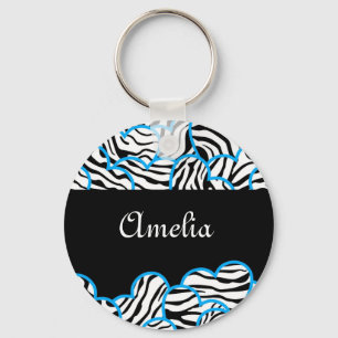 Chaveiro dos corações da zebra