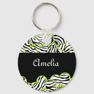 Chaveiro dos corações da zebra