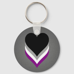 Chaveiro dos corações do orgulho do Asexuality