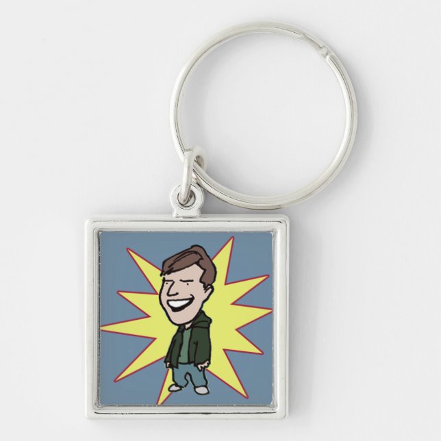 Chaveiro dos desenhos animados do membro do elenco (Frente)