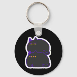 Chaveiro Double Chonky Black Cat Keychain