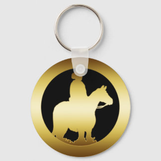 CHAVEIRO DOURADO CAVALO E CORREDOR
