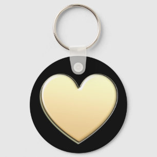 Chaveiro Dourado do coração
