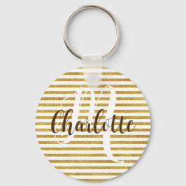 Chaveiro Dourado favor de festa de aniversário de presente 