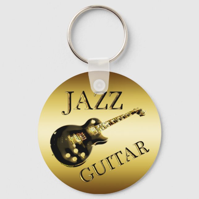 CHAVEIRO DOURADO JAZZ GUITAR (Frente)