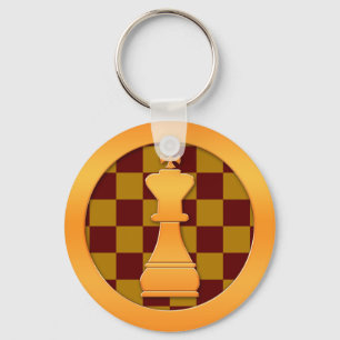 Chaveiro Dourado Rei Chess Piece