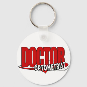 CHAVEIRO DOUTOR GRANDE VERMELHO DO LOGOTIPO DO OPTOMETRISTA