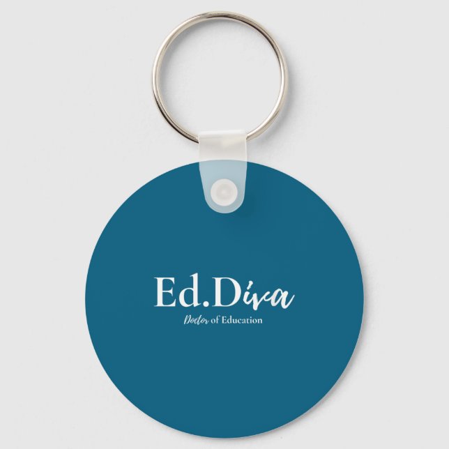 Chaveiro Doutora em educação edd diva doutorado feminino (Frente)
