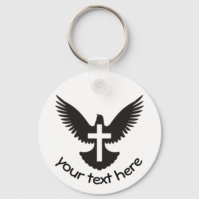 Chaveiro Dove com Cruz (Frente)