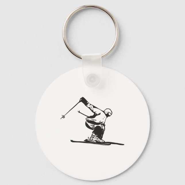 Chaveiro Downhill Skiing Skier  (Frente)