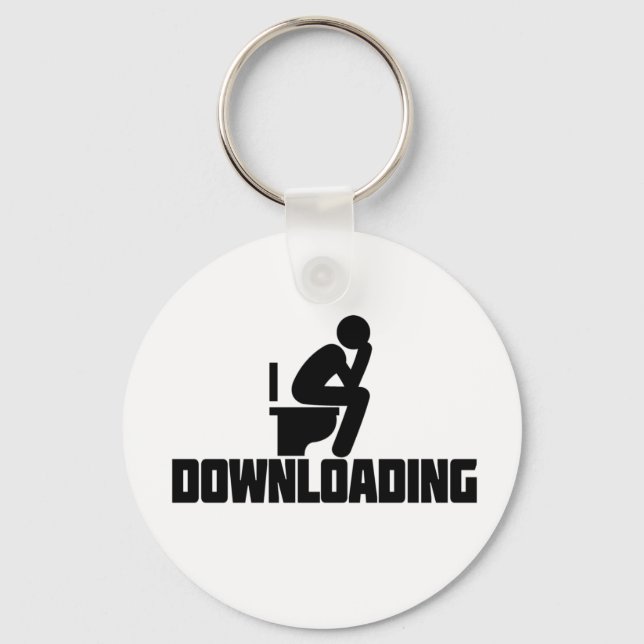 Chaveiro Download - Pooping Engraçado do Toilet (Frente)