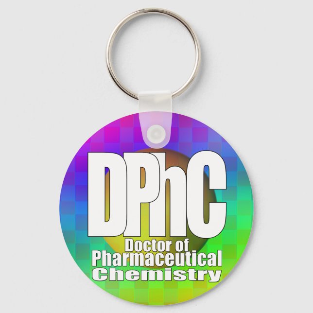 Chaveiro DPhC LOGO Doutor em Química Farmacêutica (Frente)
