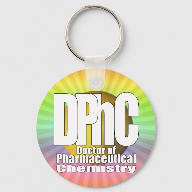 Chaveiro DPhC LOGO Doutor em Química Farmacêutica (Frente)