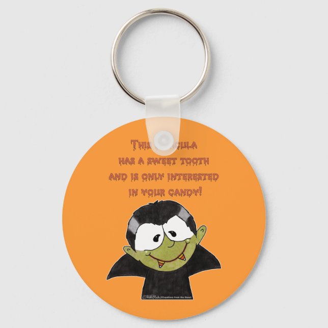 Chaveiro Drácula com dente doce (Frente)