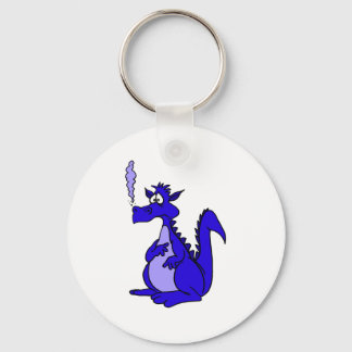 Chaveiro Dragão Azul com fumaça