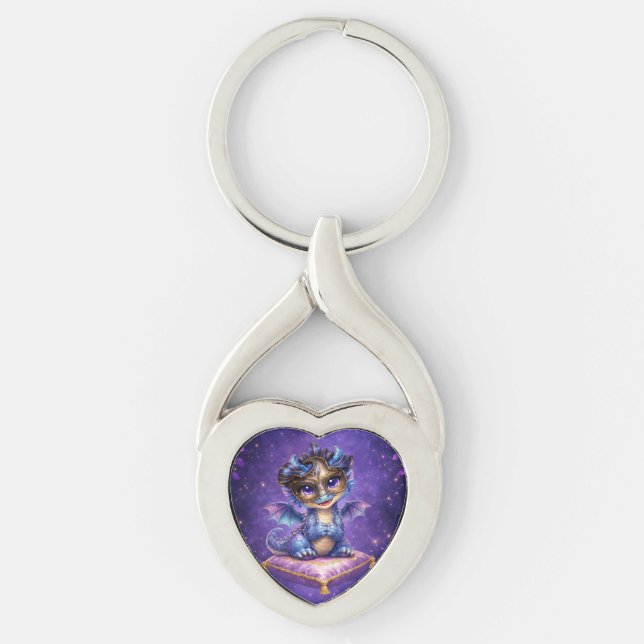 Chaveiro Dragão Celestial Roxo Caprichoso (Frente)