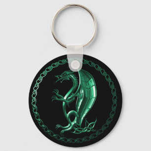 Chaveiro Dragão celta verde