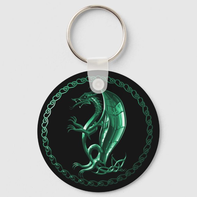 Chaveiro Dragão Celta Verde (Frente)