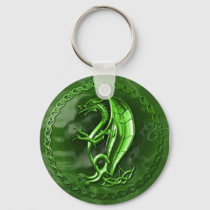 Chaveiro Dragão celta verde