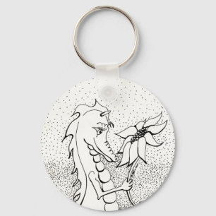 Chaveiro Dragão com girassol