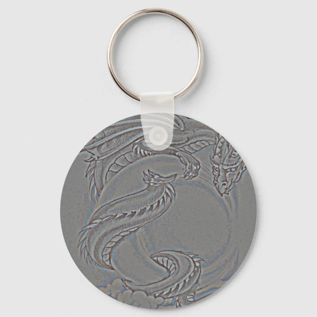 Chaveiro Dragão da Lua Silver (Frente)