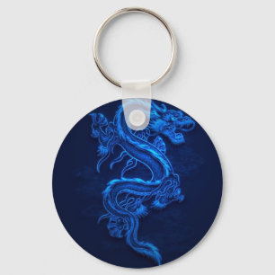 CHAVEIRO DRAGÃO DE NÉON JAPONÊS AZUL