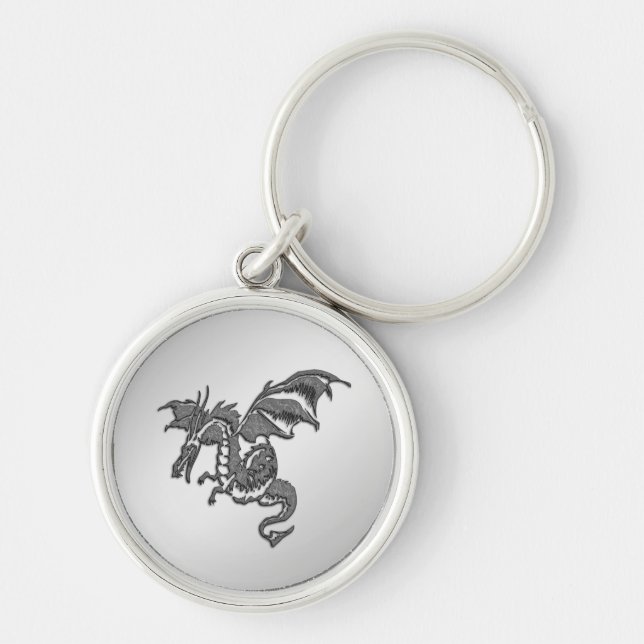 Chaveiro Dragão de Prata (Frente)