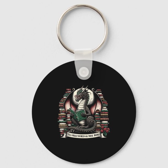 Chaveiro Dragão dos Livros Sim Eu Realmente Preciso de Todo (Frente)
