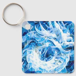Chaveiro Dragão Mosaico do Céu Azul