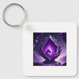 Chaveiro Dragão Roxo Bebê Emerge Do Ovo Espacial