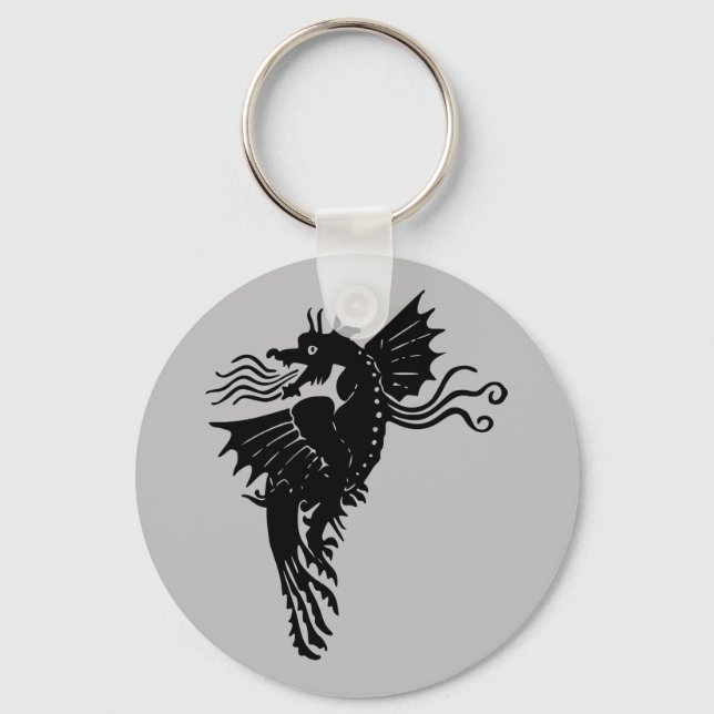 Chaveiro Dragão Silhouette Spirit Totem Emblem (Frente)