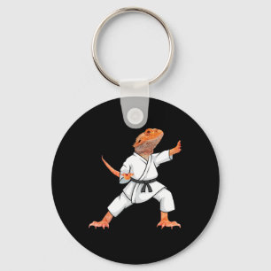 Chaveiro Dragões engraçados fazendo Karate Samurai Ninja L