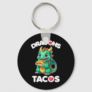 Chaveiro Dragon Love Tacos Cute Cinco De Mayo Comida mexica