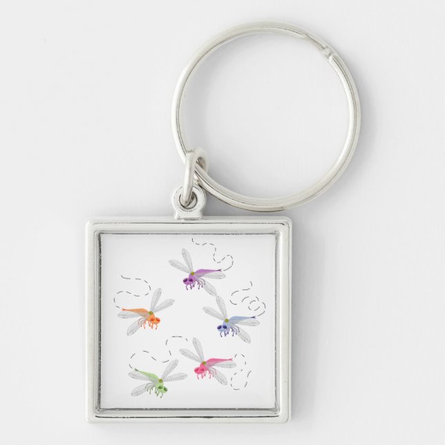 Chaveiro Dragonflies Whimsic Cartoon Art (Frente)