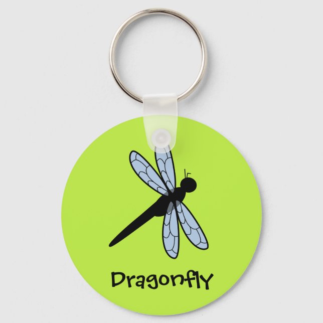 Chaveiro Dragonfly de Vetor Cento (Fundo Verde) (Frente)