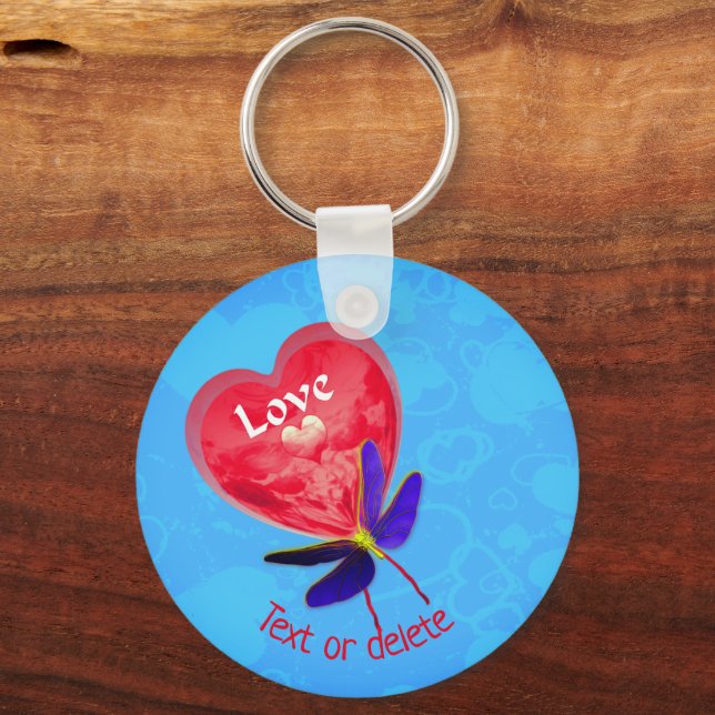 Chaveiro Dragonfly Red Love Personalizada (Frente)