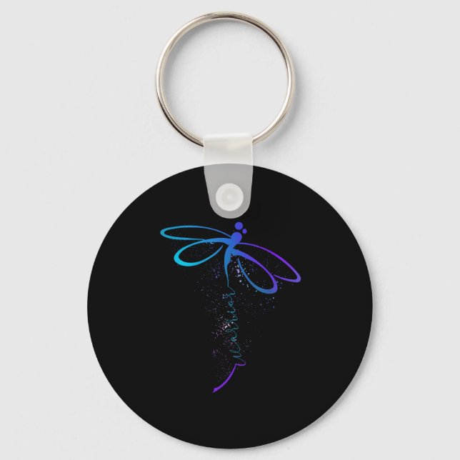 Chaveiro Dragonfly Warrior Semicolon Prevenção Suicídio Awa (Frente)