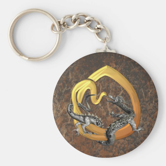 Chaveiro Dragonlore Inicial O (Frente)