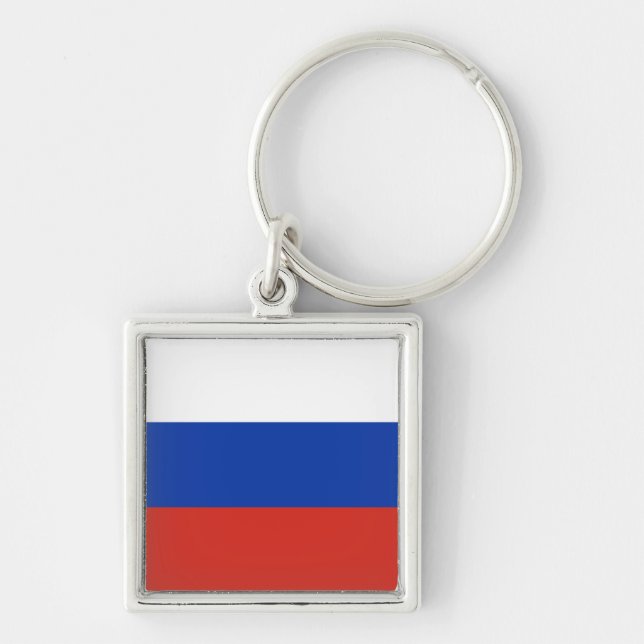 Chaveiro Drapeau Russie tricolore (Frente)