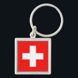 Chaveiro Drapeau Suisse<br><div class="desc">Drapeau de la Suisse: "Unus pro omnibus,  omnes pro uno" → Un pour tous,  tous pour un!</div>